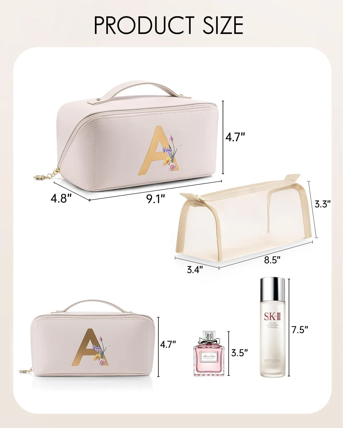Vlando Pillow makeup bag meikkilaukku kirjaimella