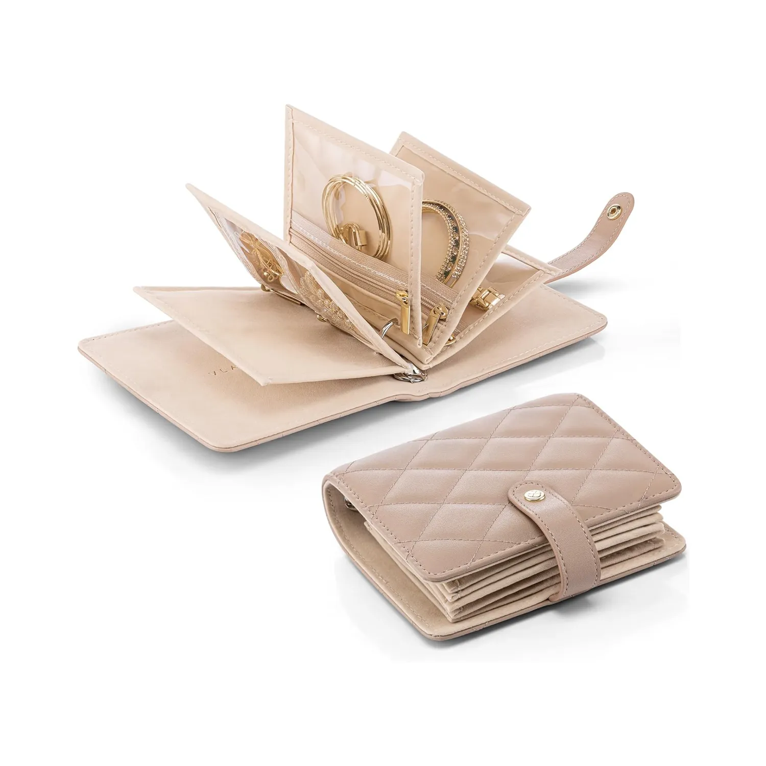 Vlando Quilted Travel -matkakoruorganisaattori vetoketjutaskuilla