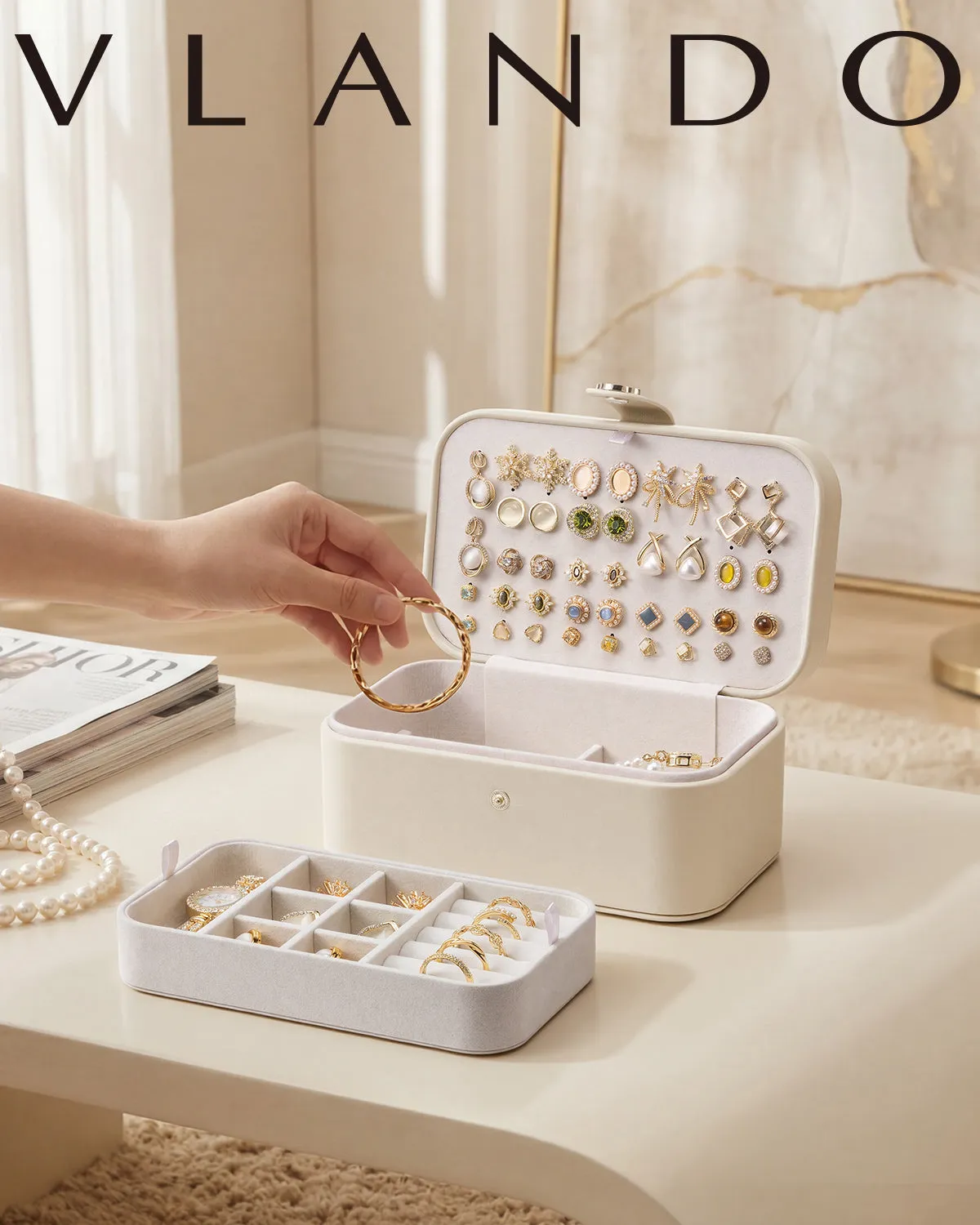 Vlando Music Box korurasia 2-kerroksinen korvakoruille