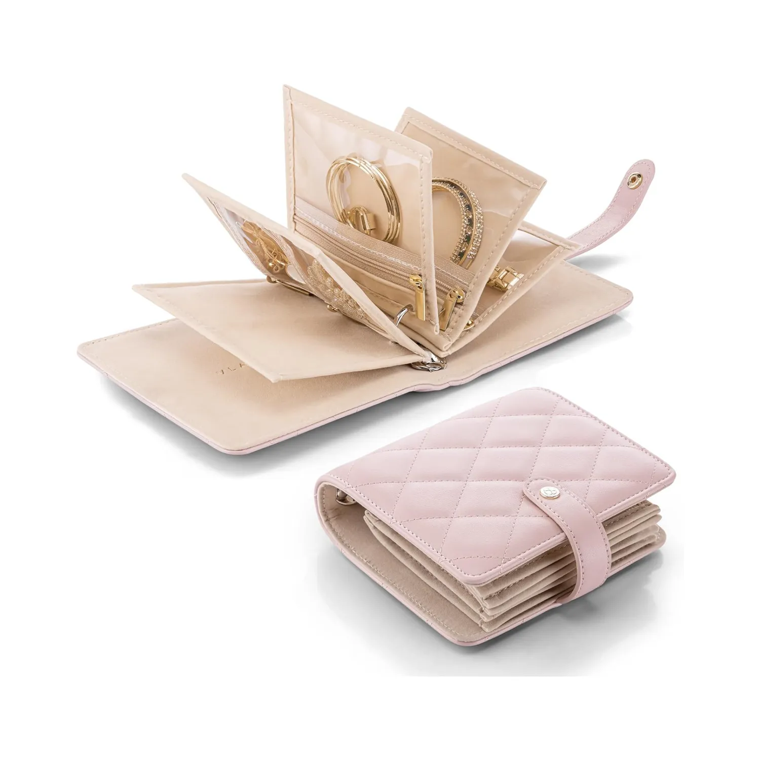 Vlando Quilted Travel -matkakoruorganisaattori vetoketjutaskuilla