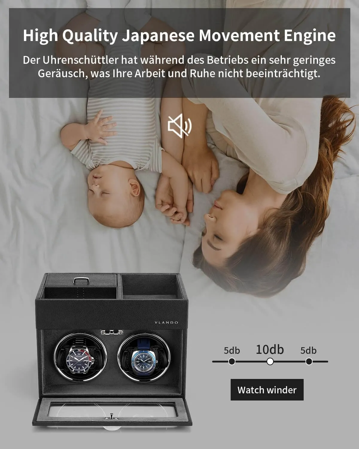 Vlando Double kellonvedin korutarjottimella