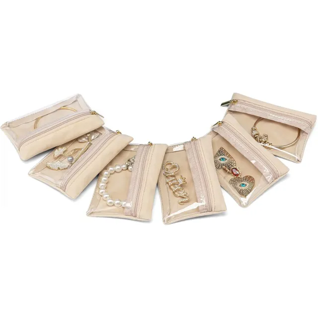 Vlando Travel Jewelry Organizer korupussit, samettivuori